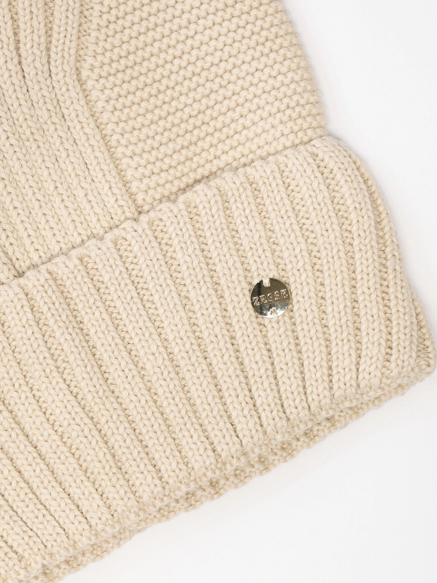 Шапка-бини из смесовой вискозы с отворотом в ассортименте